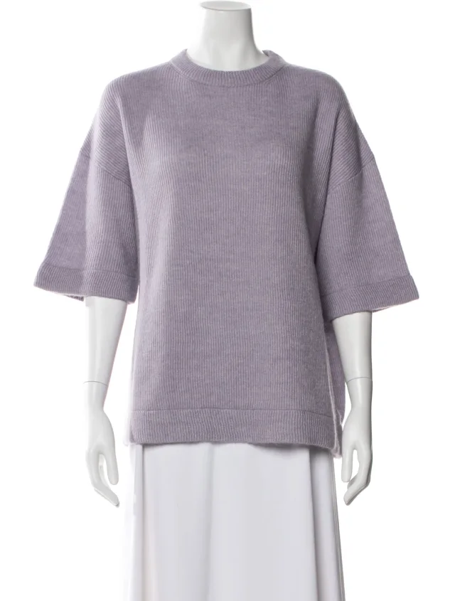 Brunello Cucinelli Crew Neck Sweater w/ Tags in purple from The RealReal