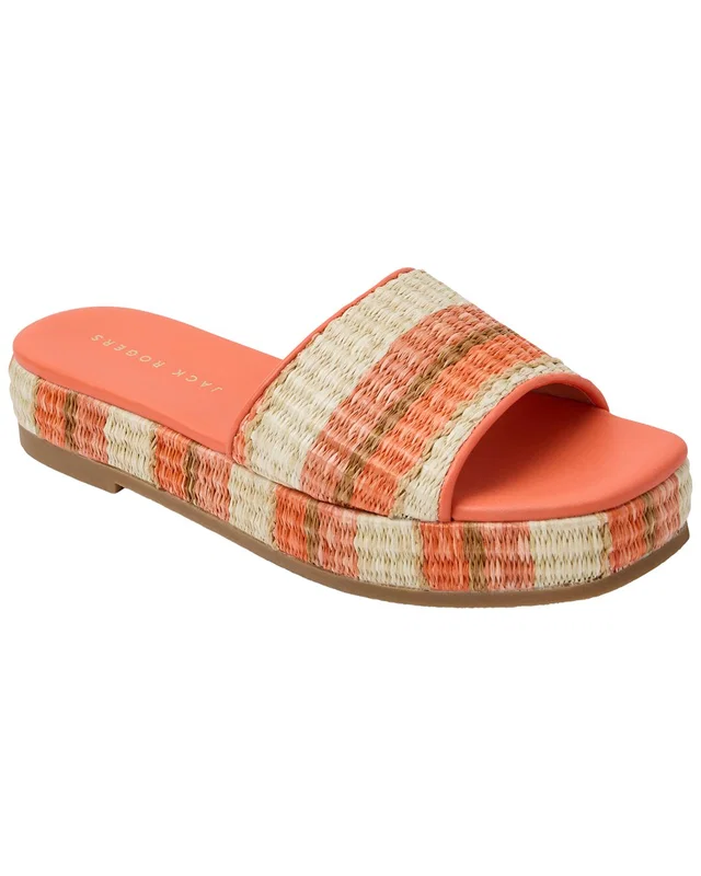 Jack Rogers Bay Flatform Raffia Sandal, image 1 of 1 from Rue La La