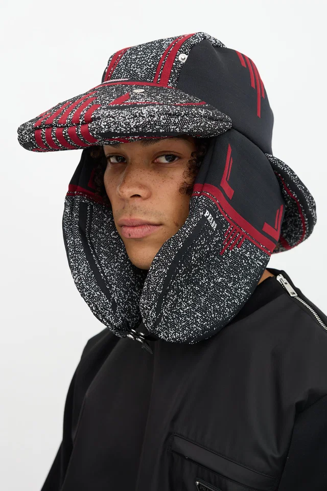 Prada 2019 Jacquard Trapper Hat from VSP Consignment