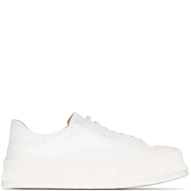 Jil Sander Ribbed Sole Lamb Trainer, White from Cultstatus, photo 1 of 1