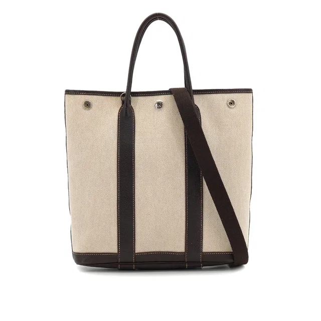 Hermès Garden File PM Toile H Buffle Marron Tote Shoulder Bag 2004 Square H in Brown from Luxury Promise