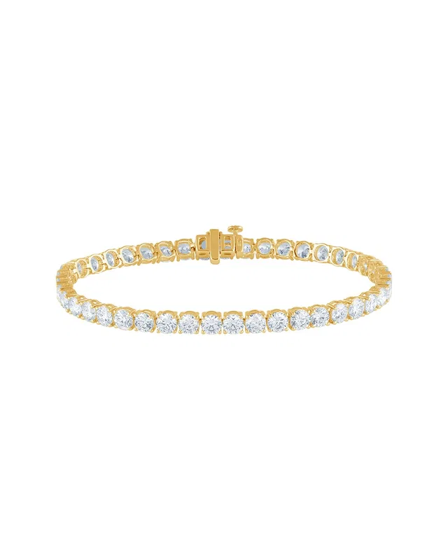 Lab Grown Diamonds 14K Gold 10.00 ct. tw. Lab-Grown Diamond Tennis Bracelet, image 1 of 1 from Rue La La