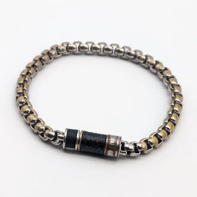 Louis Vuitton Monogram Eclipse Chain Bracelet Silver in Silver from The Reluxe