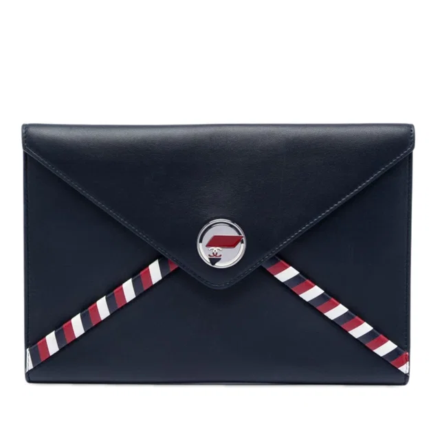 Blue Chanel Lambskin Airlines Envelope Clutch in Blue Lambskin from Designer Revival, photo 1 of 1