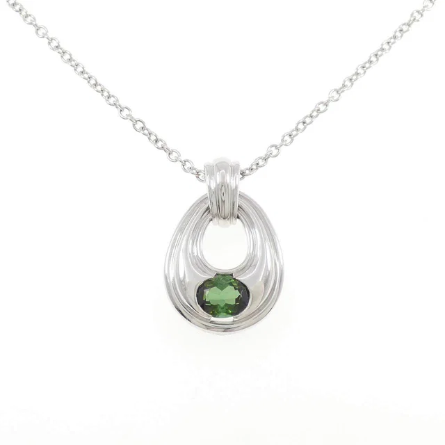 Boucheron 750 White Gold Tourmaline Necklace in White from LuxUness