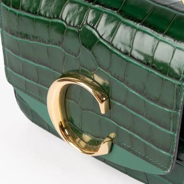 Chloé Green Croco Embossed C-Mini Bag in Green Leather from Labellov, photo 3 of 8
