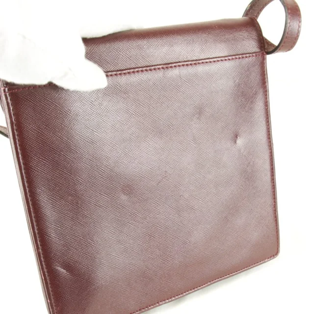 Saint Laurent shoulder bag in Maroon Leather from LuxUness, photo 7 of 9