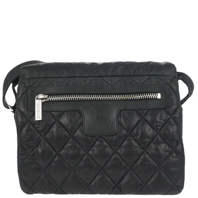 Chanel 2013-2014 Black Quilted Nylon Coco Cocoon Messenger Shoulder Bag in Black Nylon from AMORE Vintage Tokyo