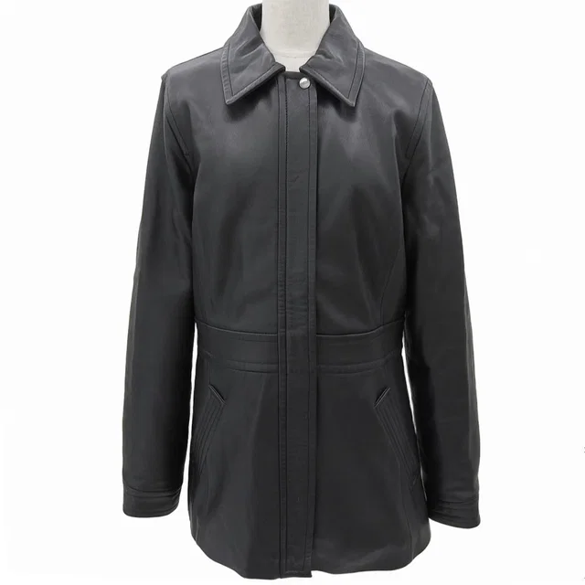 Coach Leather Logo Button Jacket #M Black in Black Leather from VINTAGE QOO TOKYO