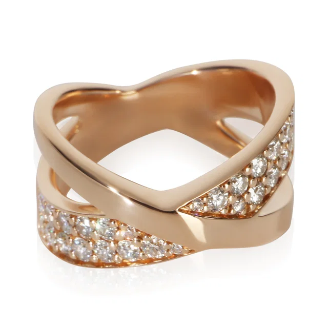 Tiffany & Co. Rose Gold Diamond Atlas X Wide Ring 18k in Pink from HEWI