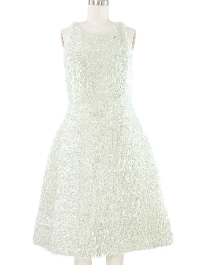 2000 Chanel Ice Shag Bubble Dress in Silk from Arcade Vintage