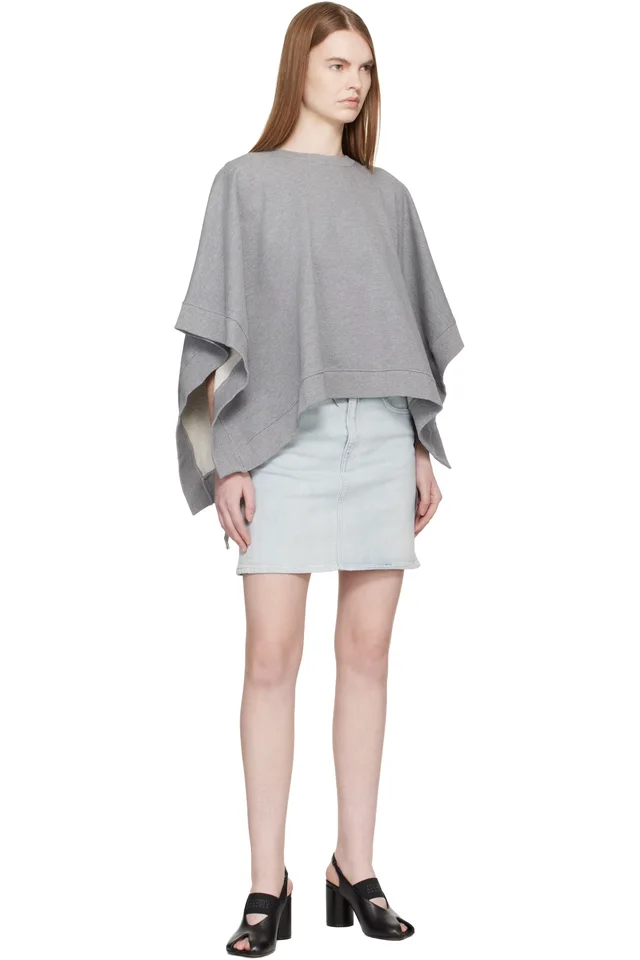 MM6 Maison Margiela Blue Denim Miniskirt, photo 4 of 4 from SSENSE