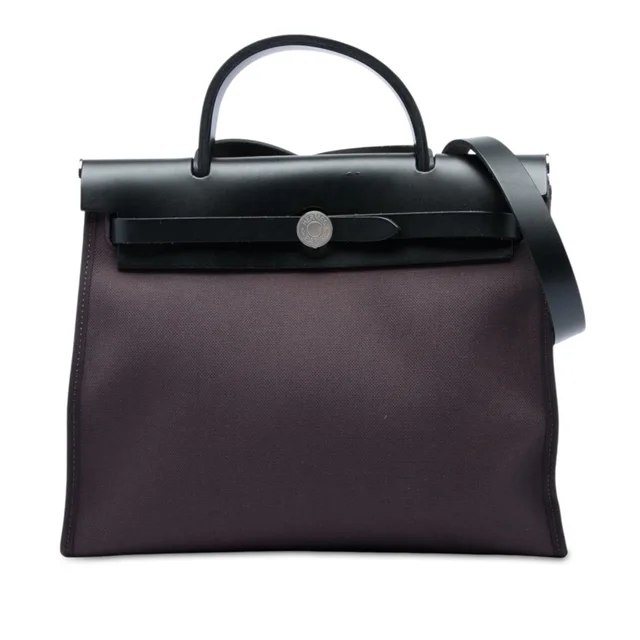 Purple Hermès Toile Herbag Zip 31 Satchel in Purple Canvas from Designer Revival, photo 1 of 1