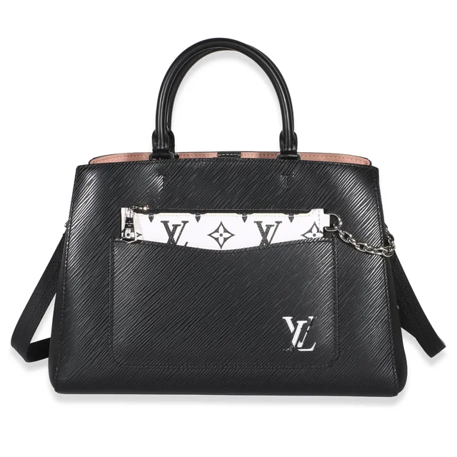 Louis Vuitton Black Epi Marelle Tote MM in Black Coated canvas from myGemma