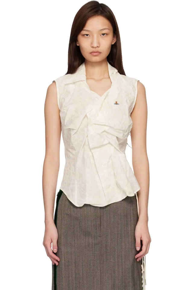 Vivienne Westwood Off-White Short Sleeve Drunken Shirt, image 1 of 1 from SSENSE