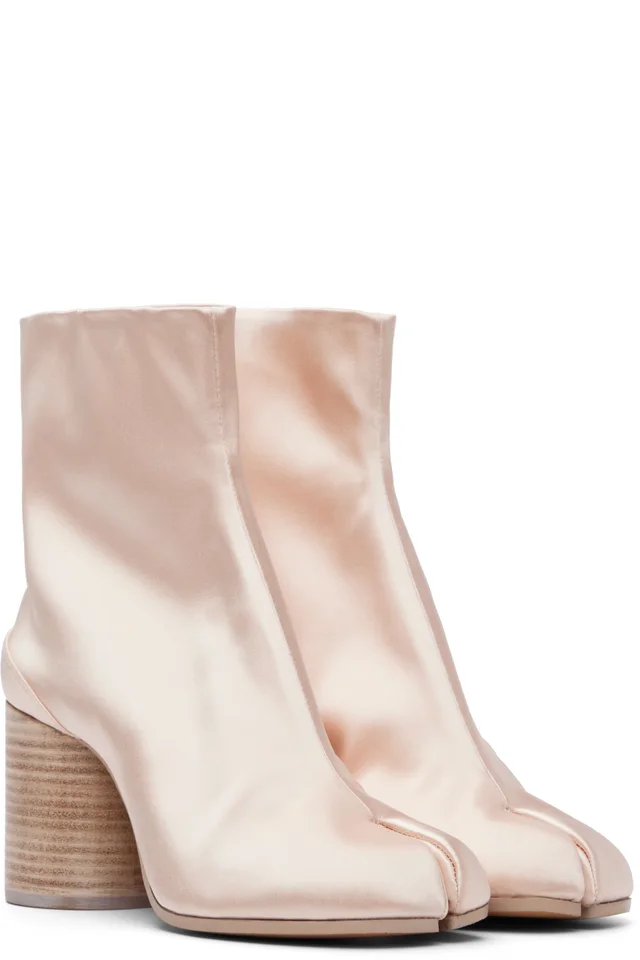 Maison Margiela Pink Tabi Ankle Boots, photo 4 of 5 from SSENSE