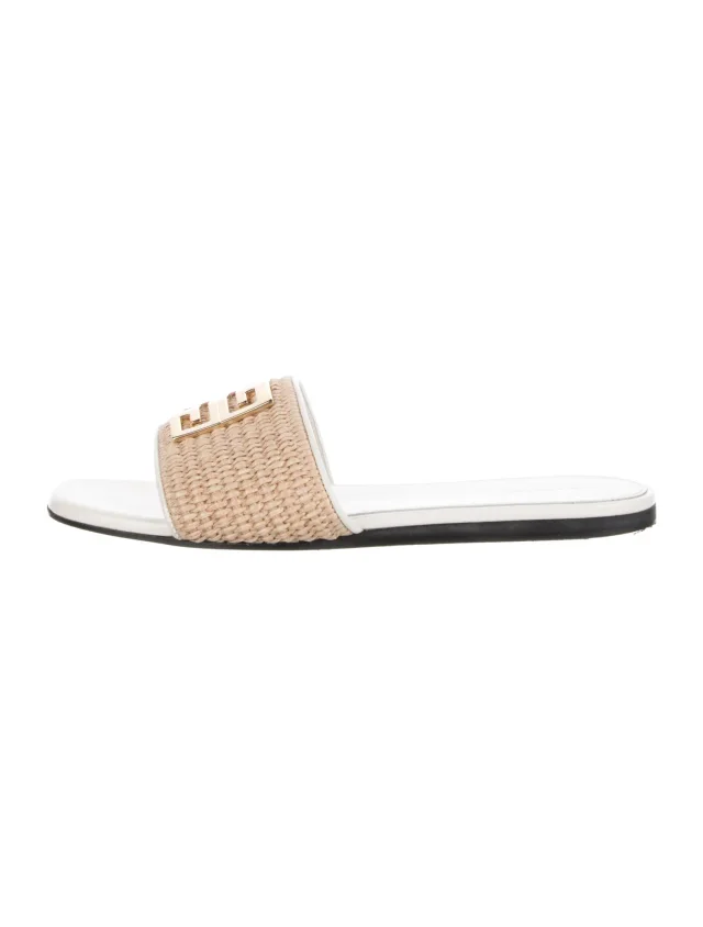 Givenchy Straw Slides in Raffia from The RealReal