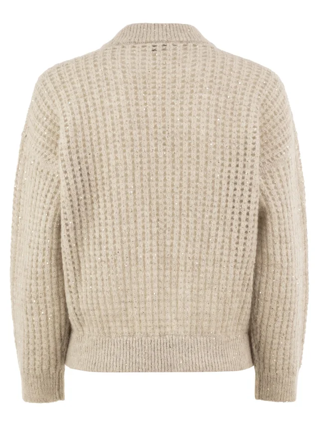 Peserico Long-sleeved sequin knit top, photo 3 of 4 from SENSER