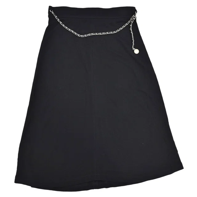 Chanel 1997 Chain Skirt Black #36 in Black from AMORE Vintage Tokyo