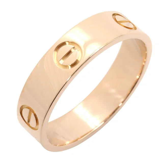 Cartier Love Au750 Pink Gold Ring Size 20 in Pink from LuxUness