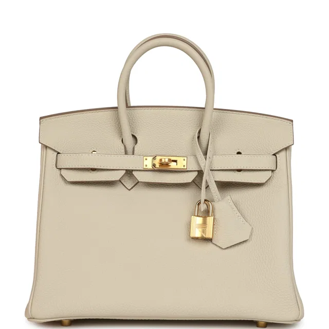 Hermès Birkin 25 Craie Togo Gold Hardware in White Togo leather from Madison Avenue Couture