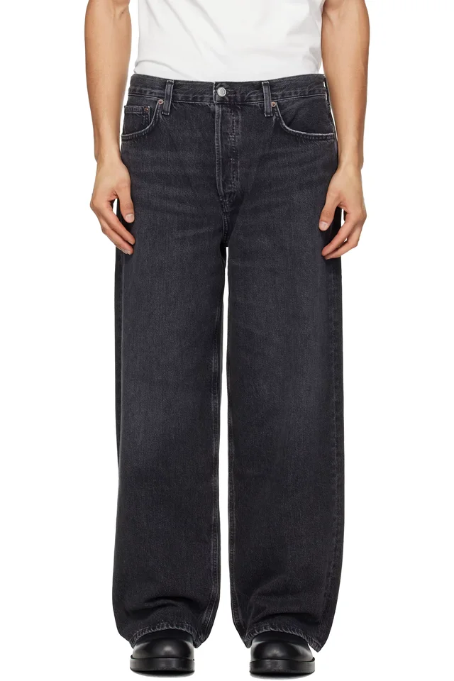 AGOLDE Gray Low Slung Baggy Jeans, image 1 of 1 from SSENSE