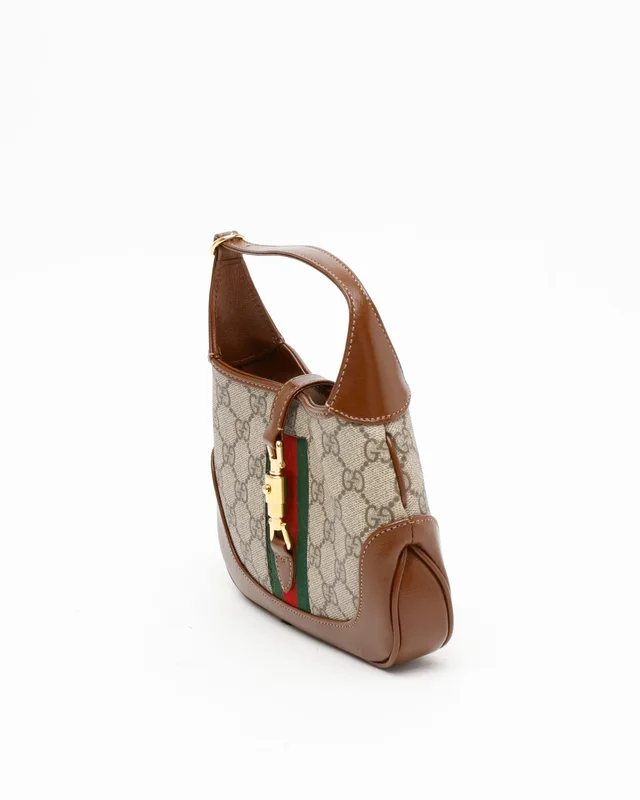 Gucci Jackie Mini 1961 GG Supreme Crossbody Bag in Suede from A Retro Tale, photo 2 of 8