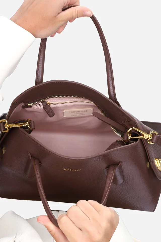 Coccinelle Tylde pebbled leather tote bag, photo 6 of 6 from SENSER