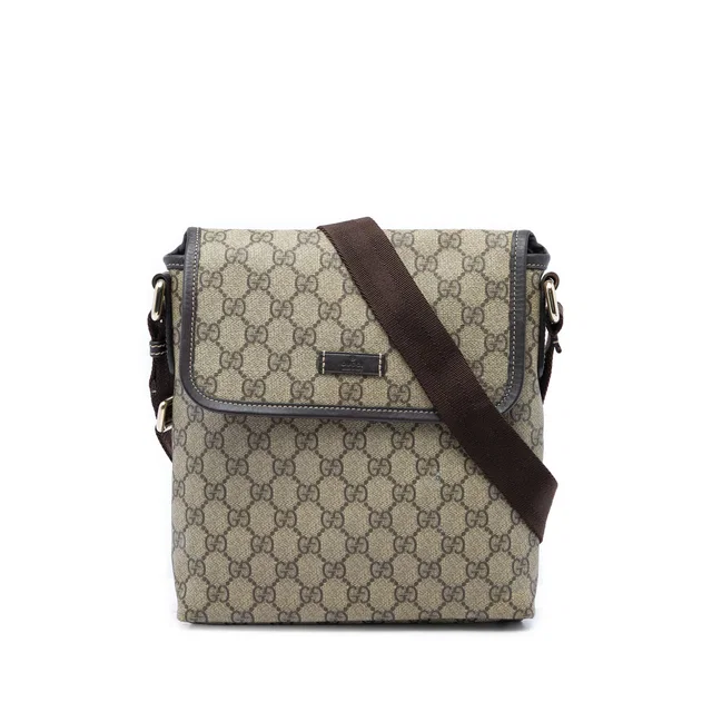Beige Gucci GG Supreme Crossbody in Beige Coated canvas from Designer Revival, photo 1 of 1