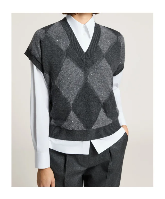 Peserico Argyle-patterned vest, photo 2 of 3 from SENSER