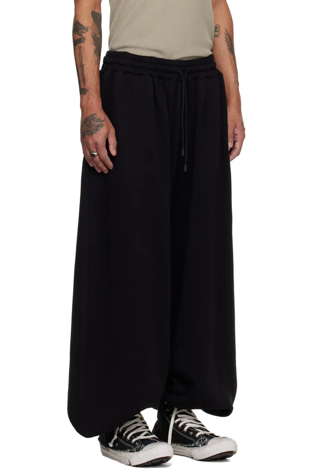 LU'U DAN Black Baggy Bontans Sweatpants, photo 2 of 4 from SSENSE