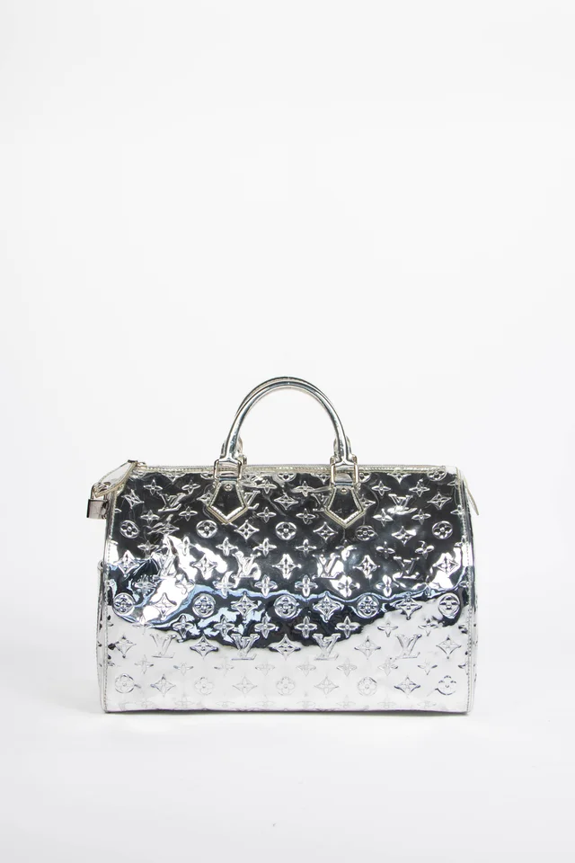 Louis Vuitton Miroir Speedy 35cm in Silver Patent leather from Break Archive