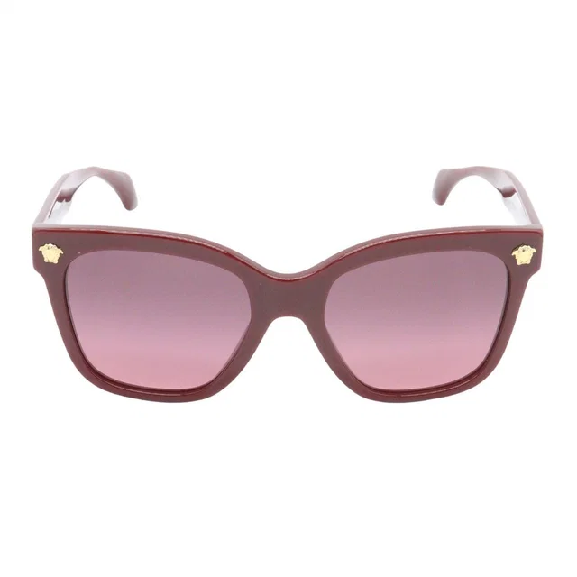 Versace Sunglasses Eyewear Burgundy in Burgundy from The Reluxe