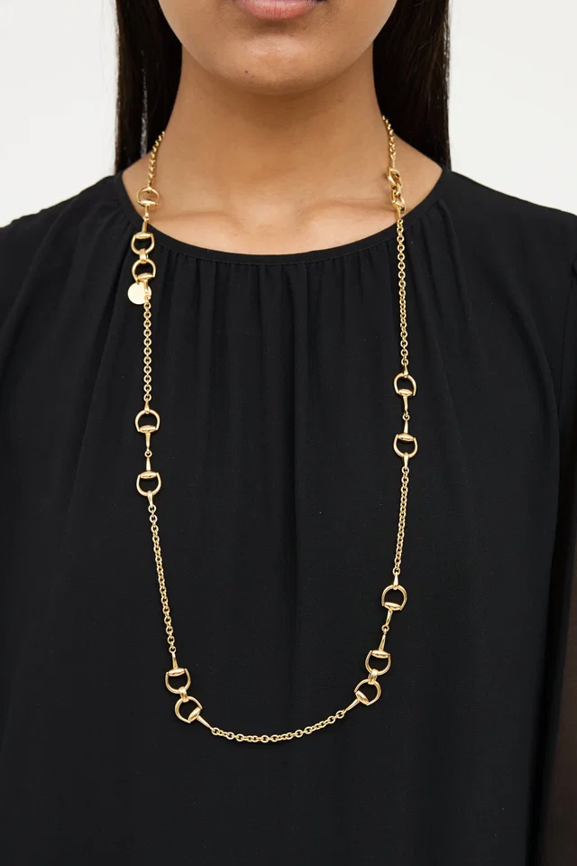 Gucci 18K Yellow Gold Sautoir Necklace in Yellow from VSP Consignment