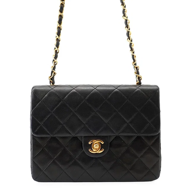 Chanel Mini Matelasse BlackA01163 Lambskin Size 20 in Lambskin from GALLERY RARE