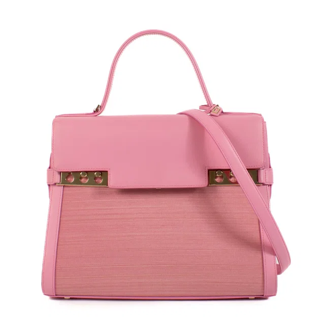 Delvaux Flamingo Toile De Crin Tempête GM Bag in Woven leather from Labellov