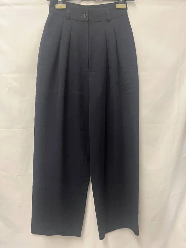 Max Mara Weekend Wide Leg Trousers Dark Blue Size: 8 in Blue from Oxfam Online Shop