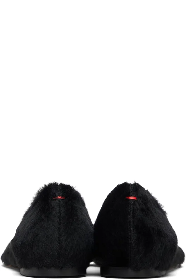 Aeyde Black Cassy Pointed-Toe Ballerina Flats, photo 2 of 3 from SSENSE