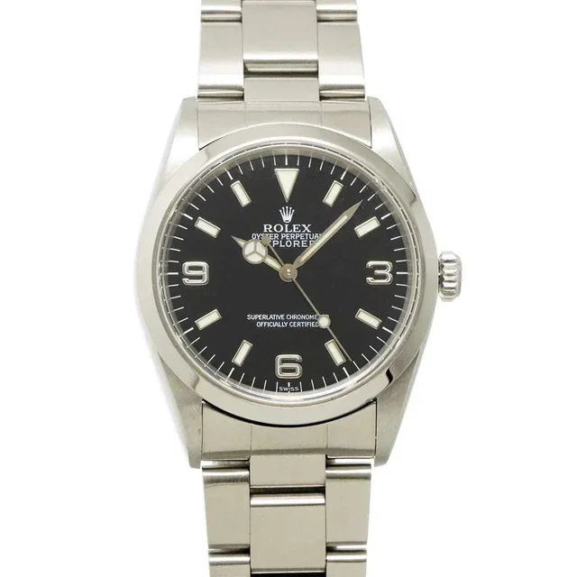 Rolex Explorer 1 14270 Serial U Automatic Black Dial Mens Watch in Black from Luxury Promise