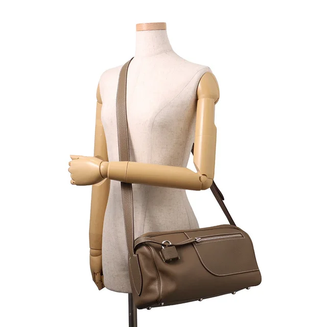 Hermès Petit Courrier Etoupe EverColor Taurillon Clemence in Taupe Clemence leather from GALLERY RARE, photo 2 of 2