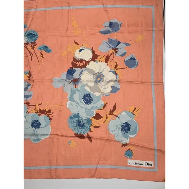 Dior Women's Scarf - Pink/Multi in multicolor|pink from Depop, photo 1 of 1