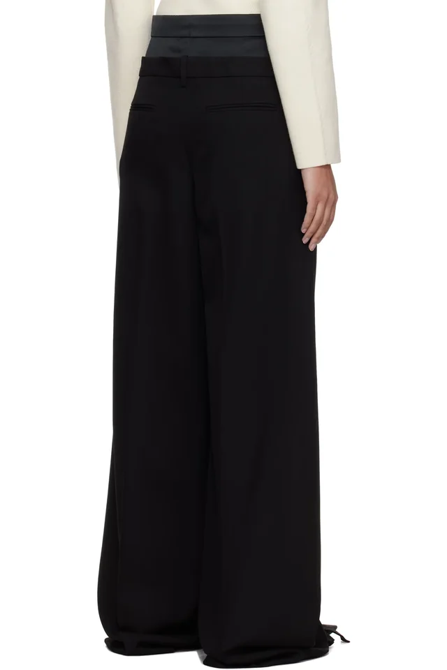 Erdem Black Wide Leg Trousers, photo 3 of 3 from SSENSE
