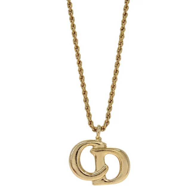 Dior Necklace Pendant Gold in Gold from AMORE Vintage Tokyo