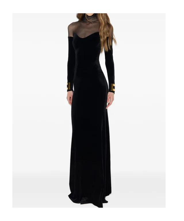 Elisabetta Franchi Velvet Maxi Dress, photo 2 of 5 from SENSER
