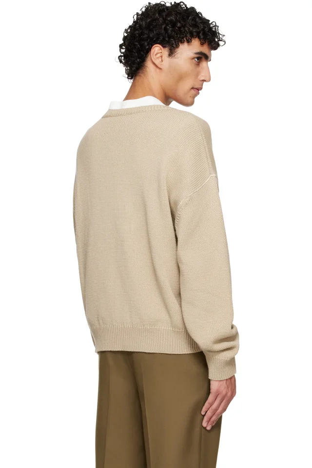 Beige Logo 'A.P.C.' Sweater, photo 3 of 3 from SSENSE