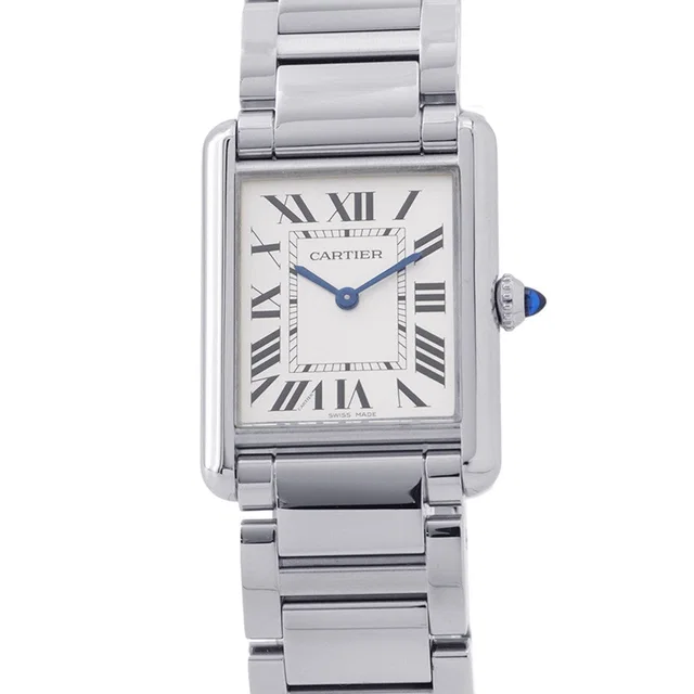 Cartier Tank must LM H33.7mmxW25.5mm Stainless Steel Silver DialWSTA0052 in Silver from GALLERY RARE