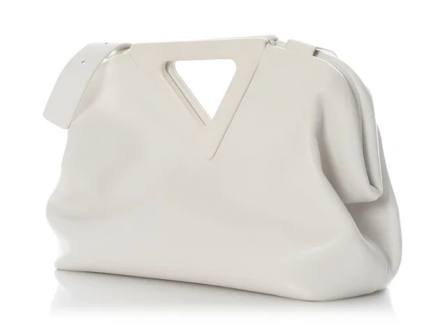 Bottega Veneta White Calfskin The Point Bag in White Calfskin from Ann's Fabulous Finds, photo 3 of 9