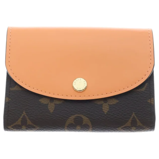 Louis Vuitton Monogram Porte Monnaie Rosalie Compact Wallet Brown Orange Leather in Brown Leather from The Reluxe