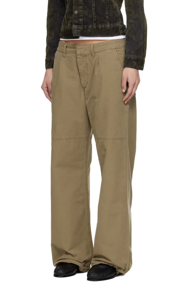 JEANERICA Khaki Mina Trousers, photo 4 of 5 from SSENSE