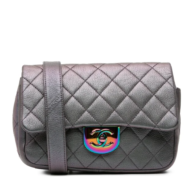 Chanel Small Iridescent Goatskin Double Carry Waist Chain Flap in Goatskin from Her-Age, photo 1 of 1